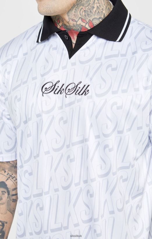 SikSilk Apparel 020XHH380 White Football Jersey Men