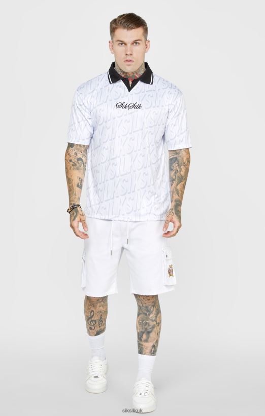 SikSilk Apparel 020XHH380 White Football Jersey Men