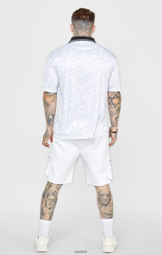 SikSilk Apparel 020XHH380 White Football Jersey Men