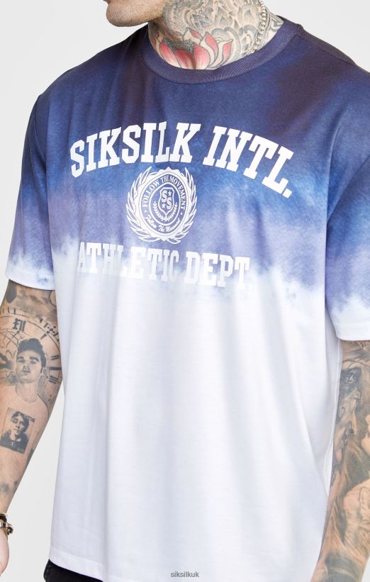 SikSilk Apparel 020XHH384 Navy Graphic Fade T-Shirt Men