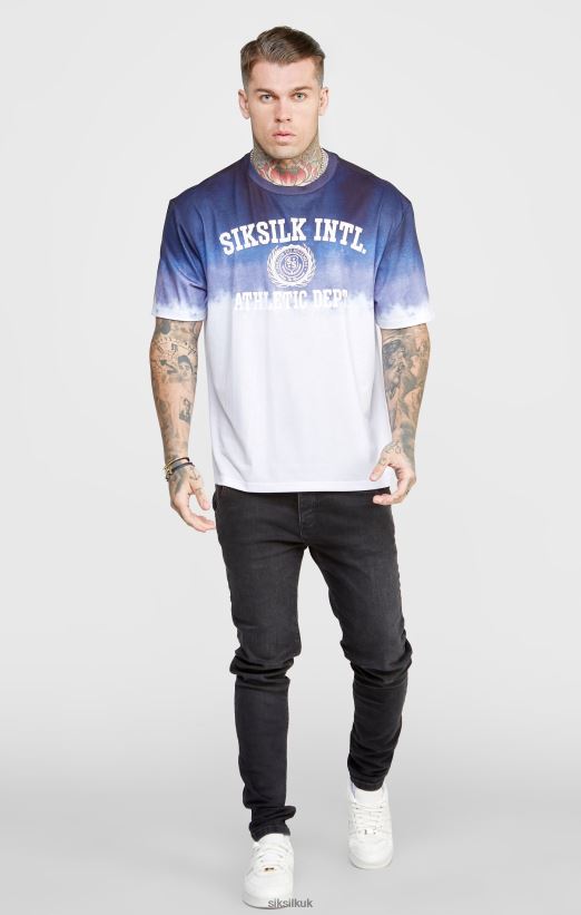 SikSilk Apparel 020XHH384 Navy Graphic Fade T-Shirt Men