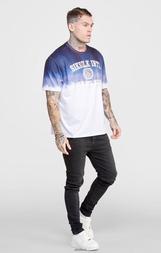 SikSilk Apparel 020XHH384 Navy Graphic Fade T-Shirt Men
