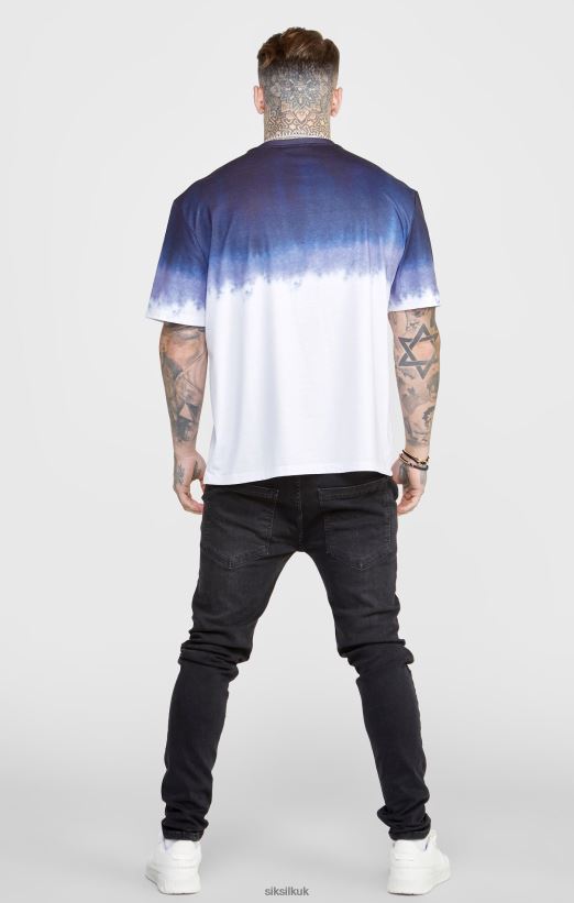 SikSilk Apparel 020XHH384 Navy Graphic Fade T-Shirt Men