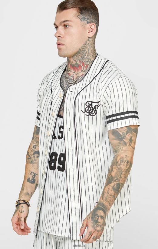SikSilk Apparel 020XHH391 Beige Baseball Jersey Men
