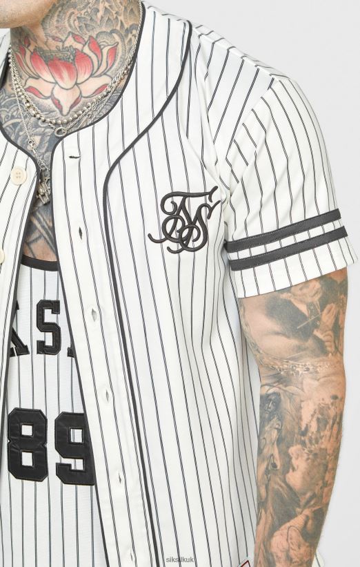 SikSilk Apparel 020XHH391 Beige Baseball Jersey Men