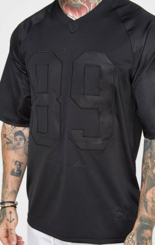 SikSilk Apparel 020XHH402 Black Oversized Short Sleeve T-Shirt Men