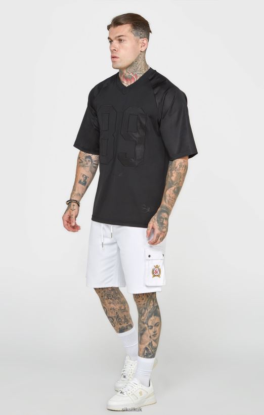 SikSilk Apparel 020XHH402 Black Oversized Short Sleeve T-Shirt Men