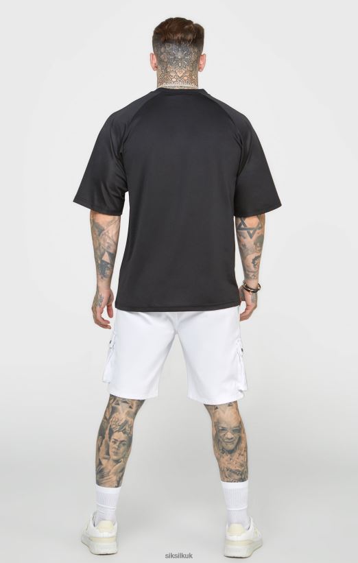 SikSilk Apparel 020XHH402 Black Oversized Short Sleeve T-Shirt Men