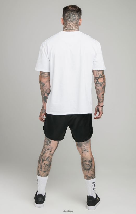 SikSilk Apparel 020XHH406 White Relaxed Fit T-Shirt Men