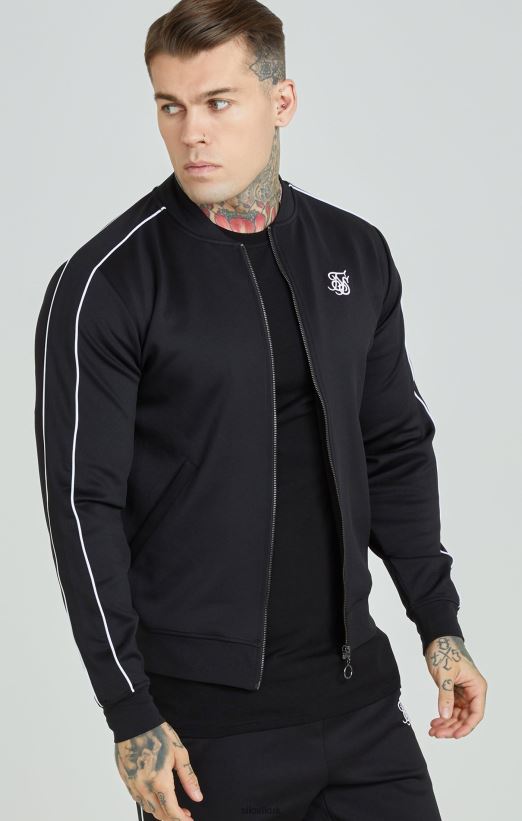 SikSilk Apparel 020XHH503 Black Panelled Tracksuit Men