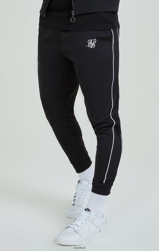 SikSilk Apparel 020XHH503 Black Panelled Tracksuit Men
