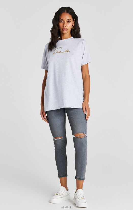 SikSilk Apparel 020XHH188 Blue Wash Distressed Denim Jean Women