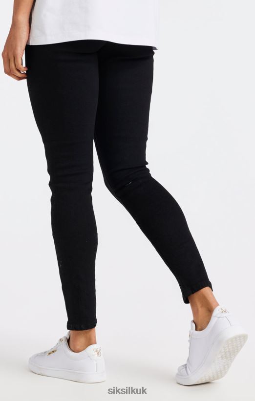 SikSilk Apparel 020XHH192 Black Essential Skinny Denim Jean Women
