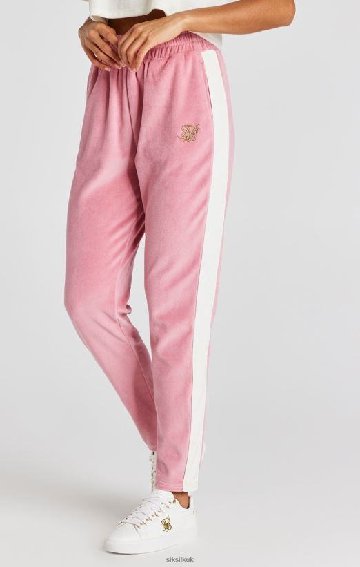SikSilk Apparel 020XHH163 Pink Velour Track Pant Women