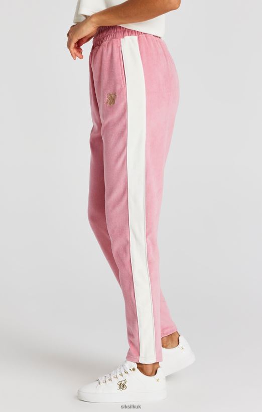 SikSilk Apparel 020XHH163 Pink Velour Track Pant Women