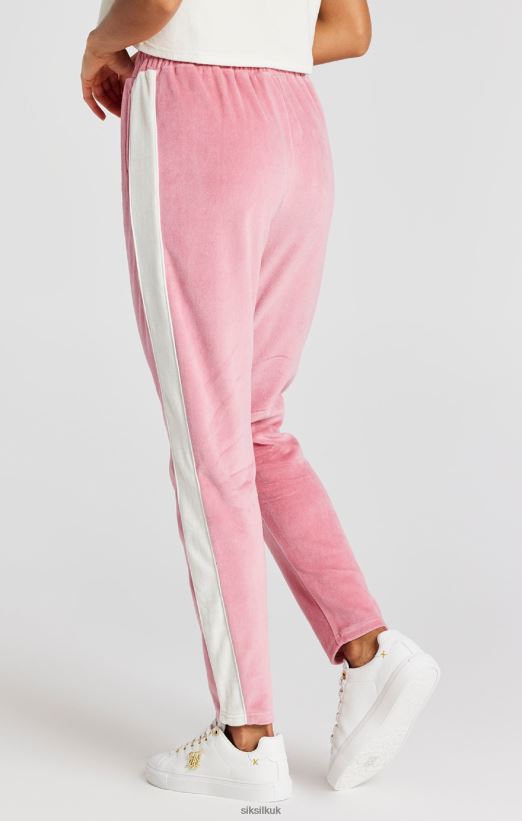 SikSilk Apparel 020XHH163 Pink Velour Track Pant Women