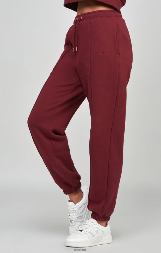 SikSilk Apparel 020XHH178 Burgundy Oversized Joggers Women