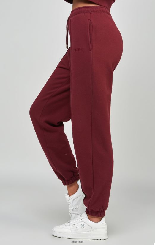 SikSilk Apparel 020XHH178 Burgundy Oversized Joggers Women