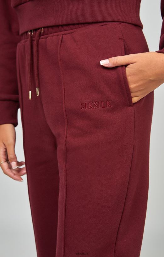 SikSilk Apparel 020XHH178 Burgundy Oversized Joggers Women