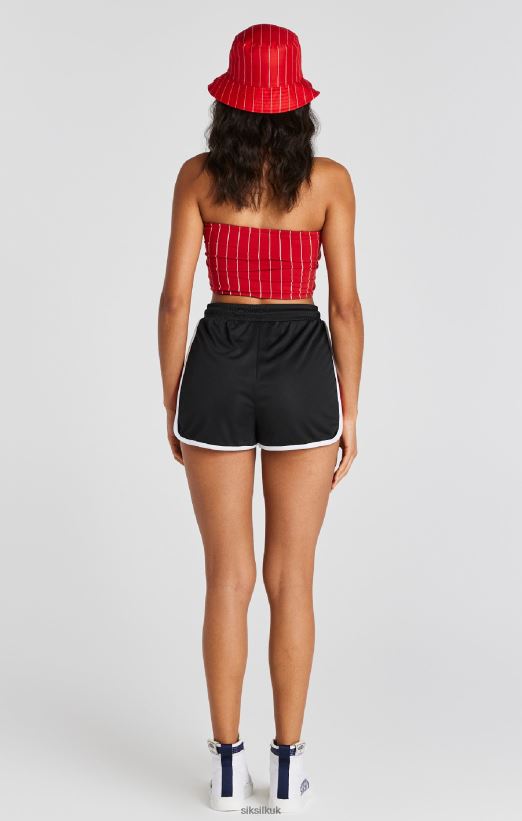 SikSilk Apparel 020XHH195 Black Panelled Runner Short Women