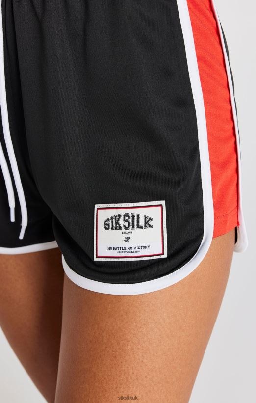SikSilk Apparel 020XHH195 Black Panelled Runner Short Women