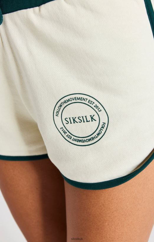 SikSilk Apparel 020XHH197 Ecru Runner Short Women
