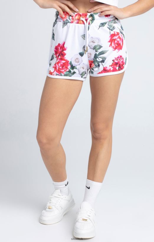 SikSilk Apparel 020XHH204 Ecru Floral Short Women