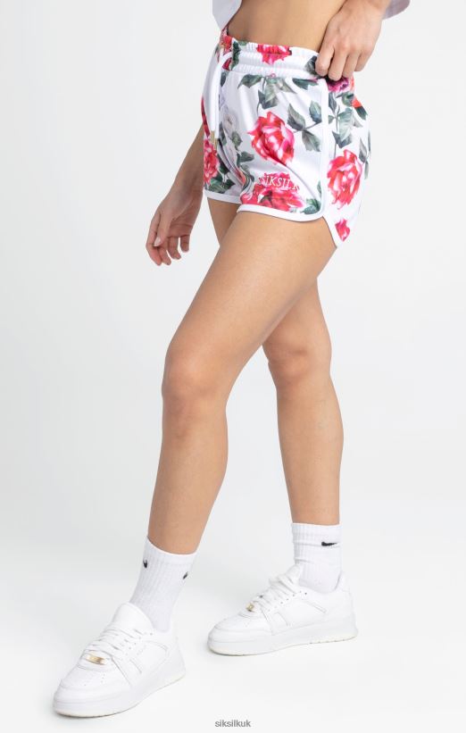 SikSilk Apparel 020XHH204 Ecru Floral Short Women