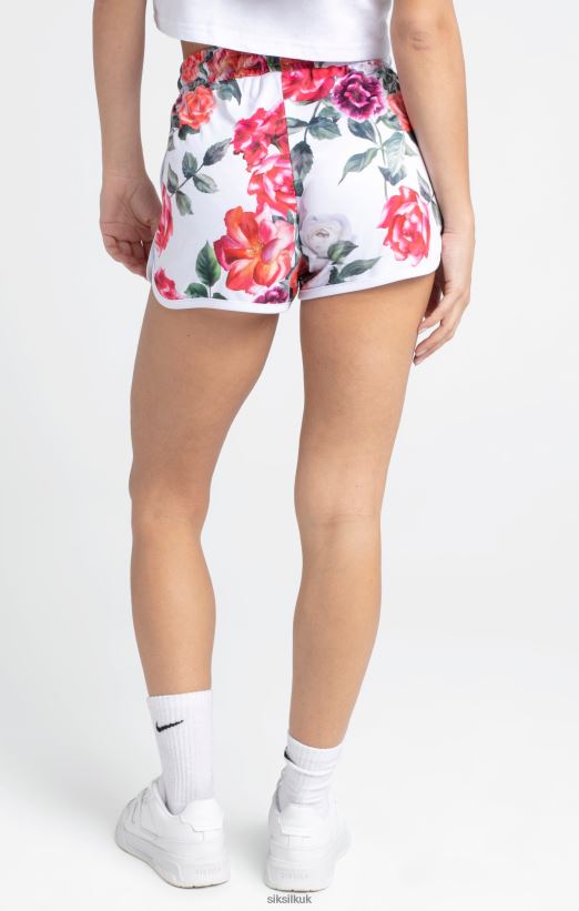 SikSilk Apparel 020XHH204 Ecru Floral Short Women