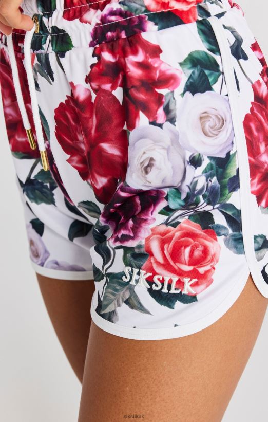 SikSilk Apparel 020XHH204 Ecru Floral Short Women