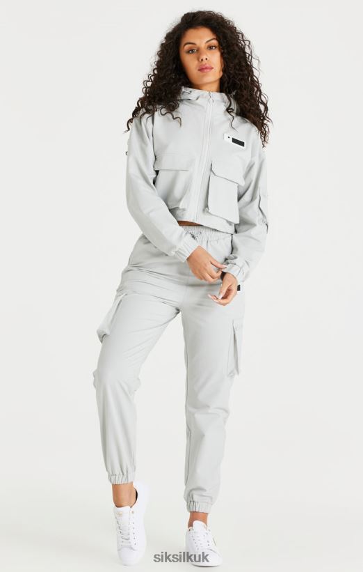 SikSilk Apparel 020XHH179 Grey Cargo Track Pant Women