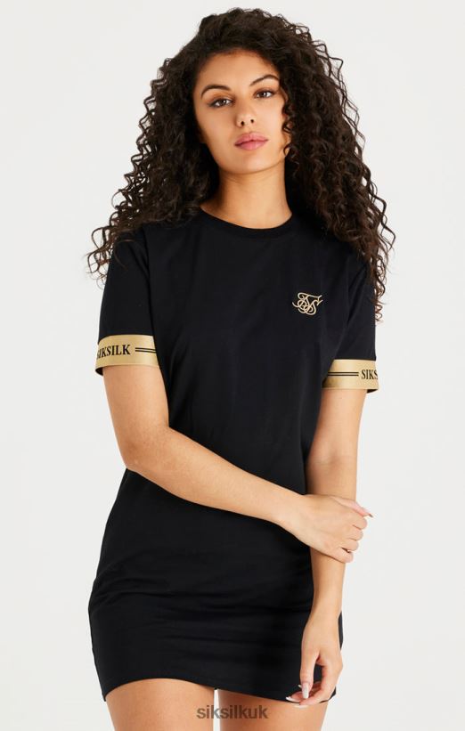 SikSilk Apparel 020XHH143 Black T-Shirt Dress Women