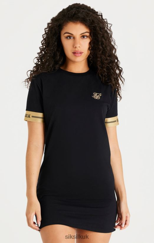 SikSilk Apparel 020XHH143 Black T-Shirt Dress Women