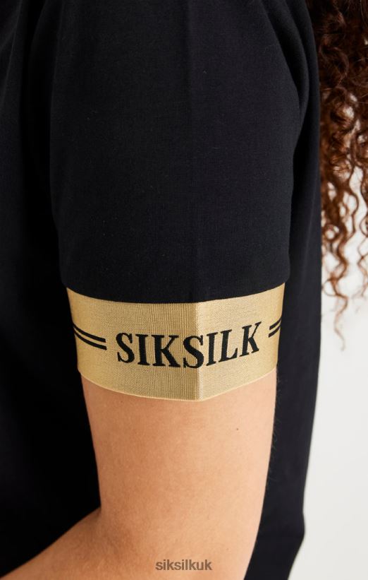 SikSilk Apparel 020XHH143 Black T-Shirt Dress Women