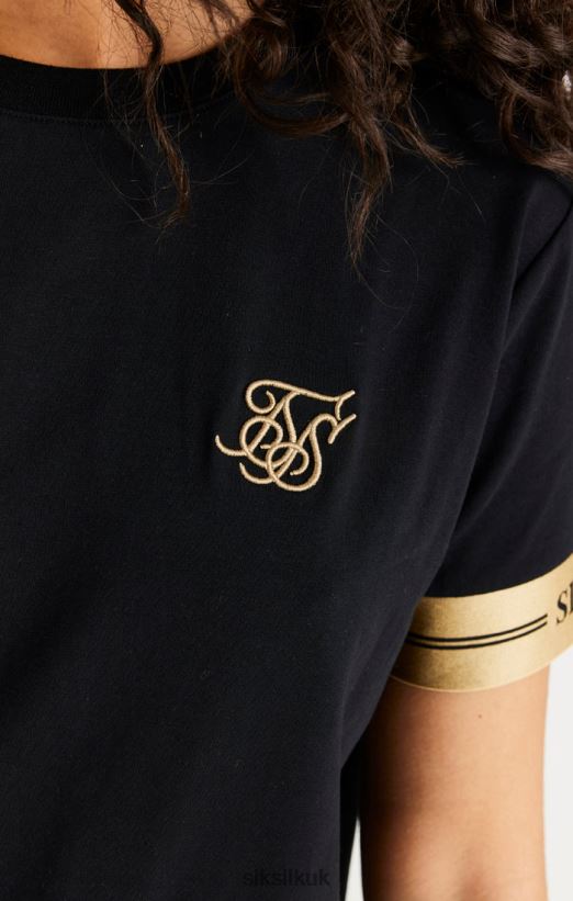 SikSilk Apparel 020XHH143 Black T-Shirt Dress Women