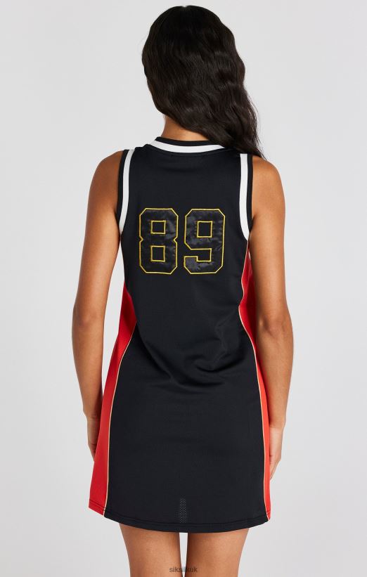 SikSilk Apparel 020XHH147 Black Panelled Basketball Dress Women