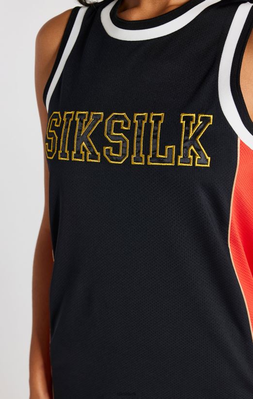 SikSilk Apparel 020XHH147 Black Panelled Basketball Dress Women