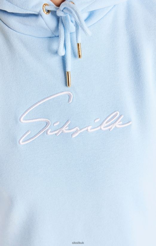 SikSilk Apparel 020XHH148 Signature Essentials Hoodie Dress - Blue Women