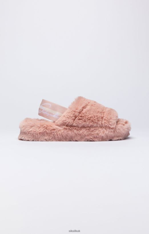 SikSilk Footwear 020XHH274 Pink Fluffy Slide Slipper Women