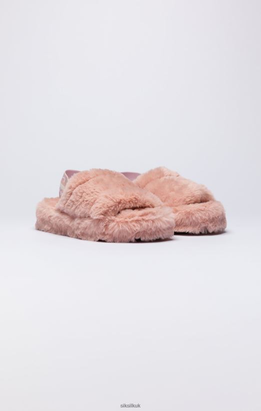 SikSilk Footwear 020XHH274 Pink Fluffy Slide Slipper Women