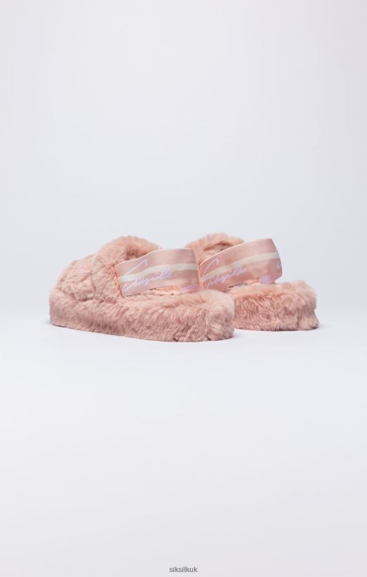 SikSilk Footwear 020XHH274 Pink Fluffy Slide Slipper Women