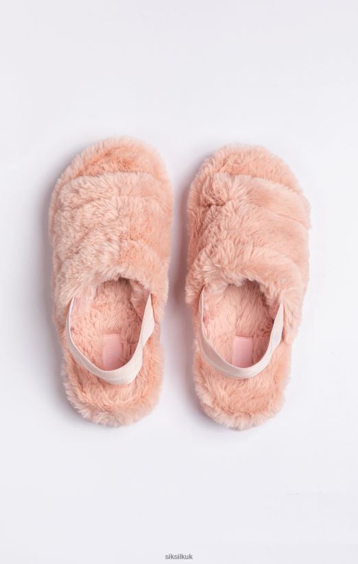 SikSilk Footwear 020XHH274 Pink Fluffy Slide Slipper Women