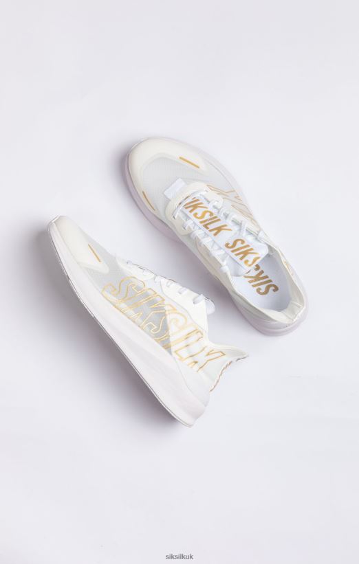 SikSilk Footwear 020XHH253 White & Gold Mako Performance Trainer Women