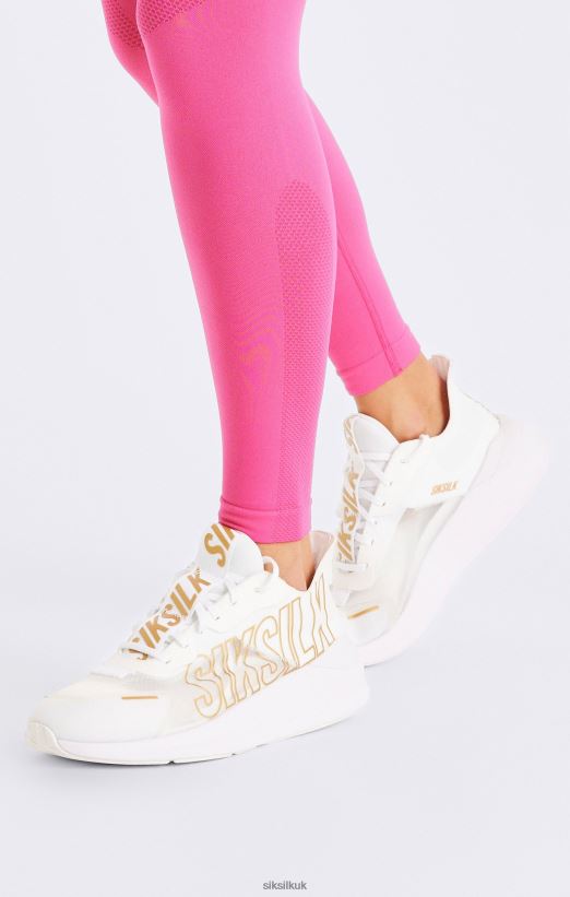 SikSilk Footwear 020XHH253 White & Gold Mako Performance Trainer Women