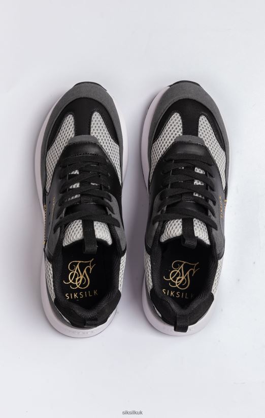 SikSilk Footwear 020XHH261 Black Mesh Running Trainer With Overlays Women