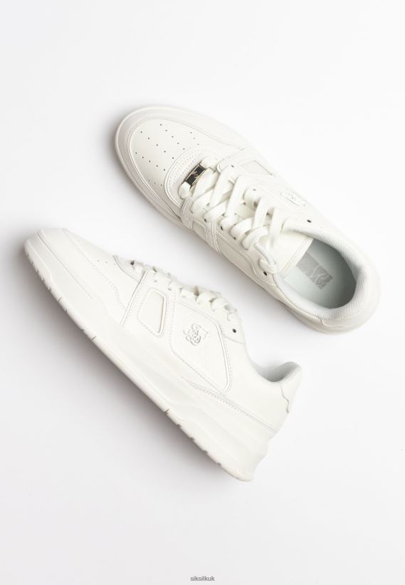 SikSilk Footwear 020XHH268 Off White Low Top Court Trainer Women