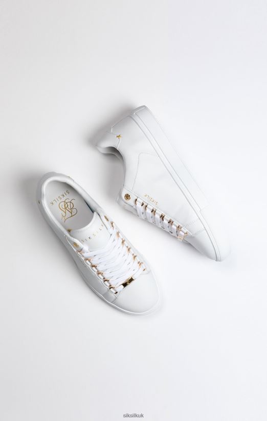 SikSilk Footwear 020XHH275 Barra - White White & Gold Women