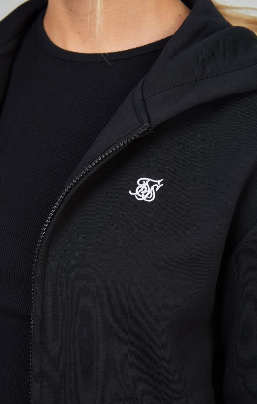SikSilk Apparel 020XHH100 Black Essential Zip Thru Women