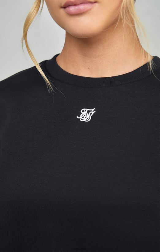 SikSilk Apparel 020XHH101 Black Essential Sweatshirt Women