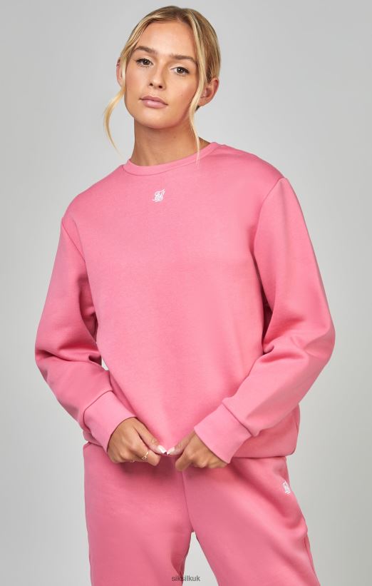 SikSilk Apparel 020XHH103 Pink Essential Sweatshirt Women